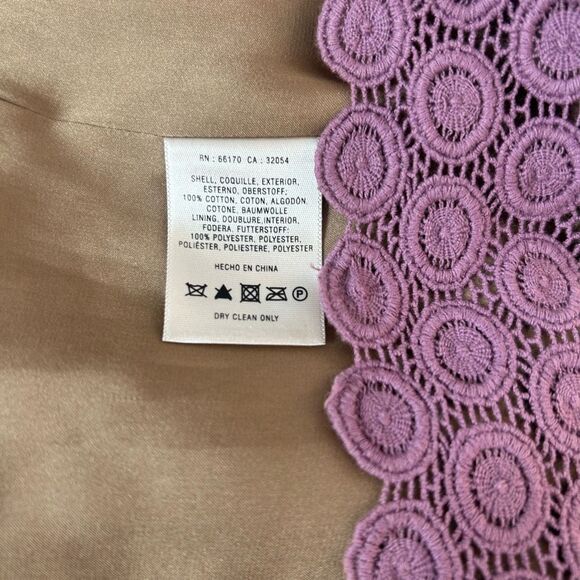 Maeve Anthropologie lavender Purple Lace Sleeveless sheath Dress Size 4 - Picture 8 of 9